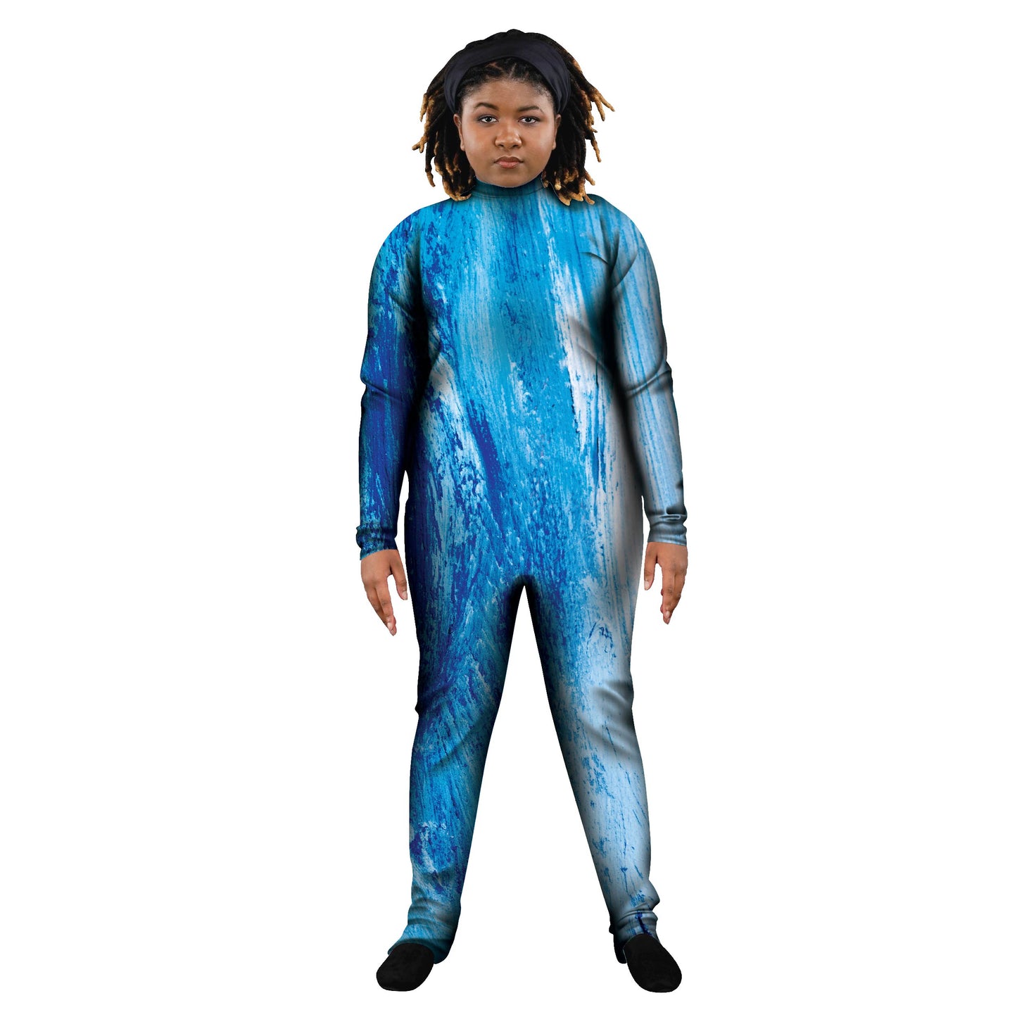 Photo of woman in abstract paint costume. Water Unitard Strokes Streaks Painting Paint Movement Gymnastics Explore Dancer Dance Brush Blue Art Abstracts Abstract