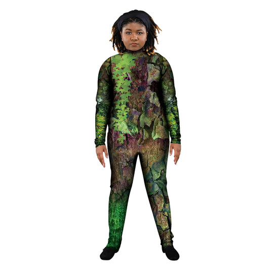 Photo of woman in tree costume with leaves. Wood Tree Top Theatre Theater Spirit Pant Nymph Mythology Myth Leaves Green Forest Fiction Fantasy Fairytail Fairy Explore Dark Characters Character