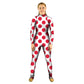 Photo of woman in red polka dot costume. Unitard Polka Dot Pattern Explore Dots Circle Bubbles Bases Base